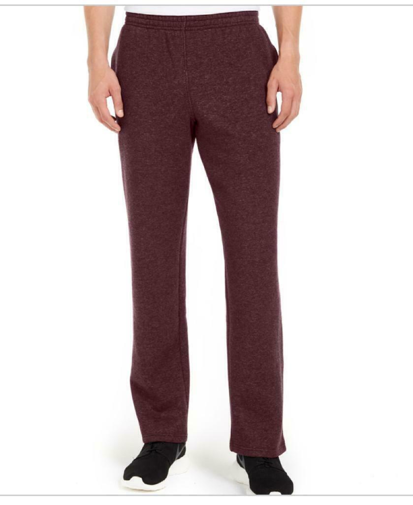 Calça de moletom masculina Ideology com bainha aberta em lã, roxa, tamanho pequeno