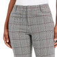 Calça feminina Charter Club Petite Plaid com perna reta, cinza, tamanho 12