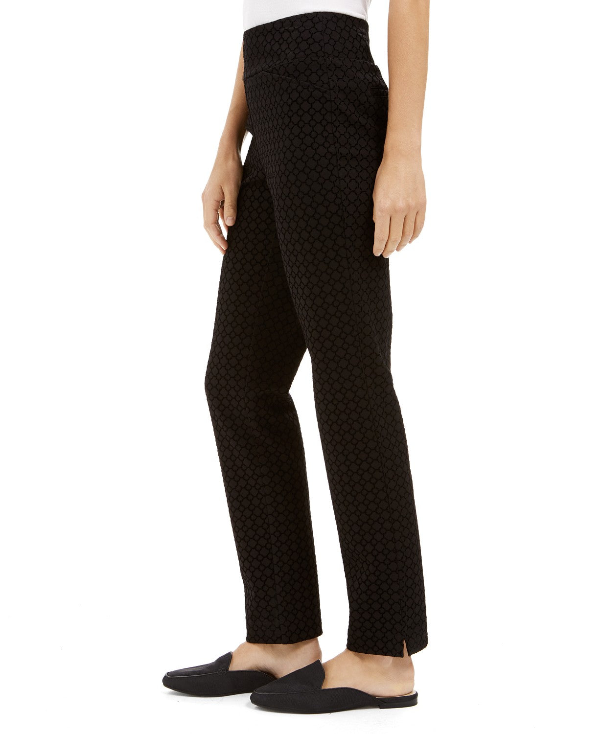 Calças de controle de barriga femininas Charter Club, pretas, tamanho 16