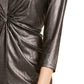 Blusa feminina Alfani Metallic Twist-Front, cor carvão, tamanho 2, extra grande