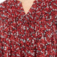Top feminino com estampa floral e pregas Charter Club, vermelho, tamanho XXG