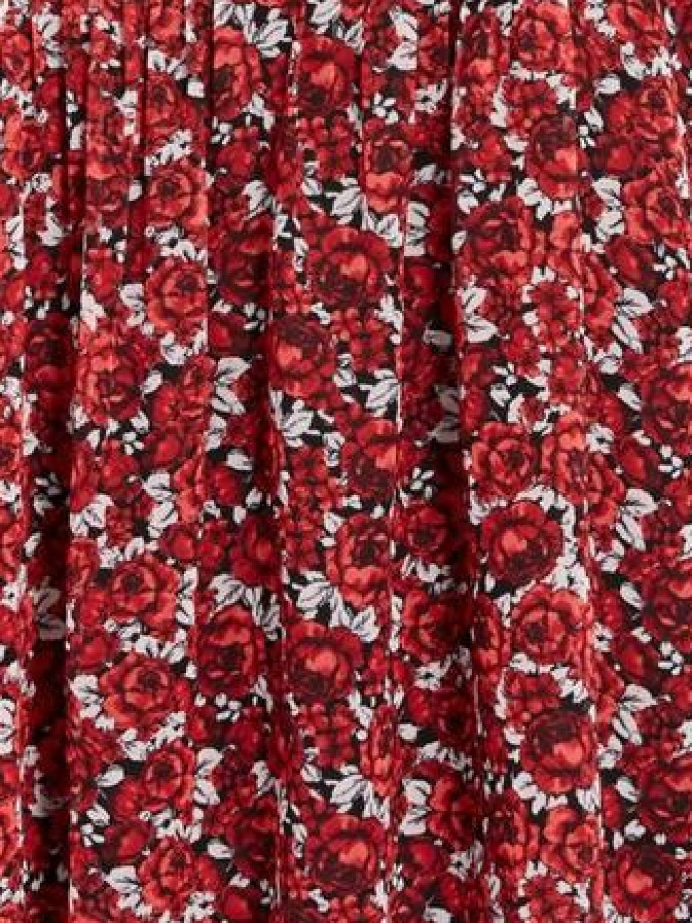 Top feminino com estampa floral e pregas Charter Club, vermelho, tamanho XXG