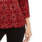 Camisa polo feminina estampada Charter Club vermelha tamanho médio