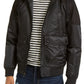 Jaqueta bomber com capuz Ross masculina American Rag, preta, tamanho médio