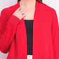 Cardigan feminino patchwork Charter Club vermelho tamanho pequeno
