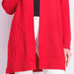 Cardigan feminino patchwork Charter Club vermelho tamanho pequeno