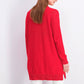 Cardigan feminino pequeno com patchwork Charter Club vermelho deslumbrante, tamanho pequeno