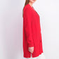 Cardigan feminino pequeno com patchwork Charter Club vermelho deslumbrante, tamanho pequeno