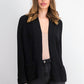 Cardigan feminino de algodão com abertura frontal, preto, tamanho extra grande, Charter Club