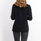 Cardigan feminino de algodão com abertura frontal, preto, tamanho extra grande, Charter Club