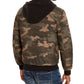 Jaqueta bomber camuflada Cortez masculina American Rag, verde, tamanho pequeno
