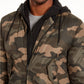 Jaqueta bomber camuflada Cortez masculina American Rag, verde, tamanho pequeno