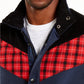 Jaqueta acolchoada Brady Colorblocked Masculina American Rag Azul Tamanho Grande