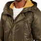 Jaqueta Parka com Capuz Newton Masculina American Rag Verde Oliva Tamanho Grande