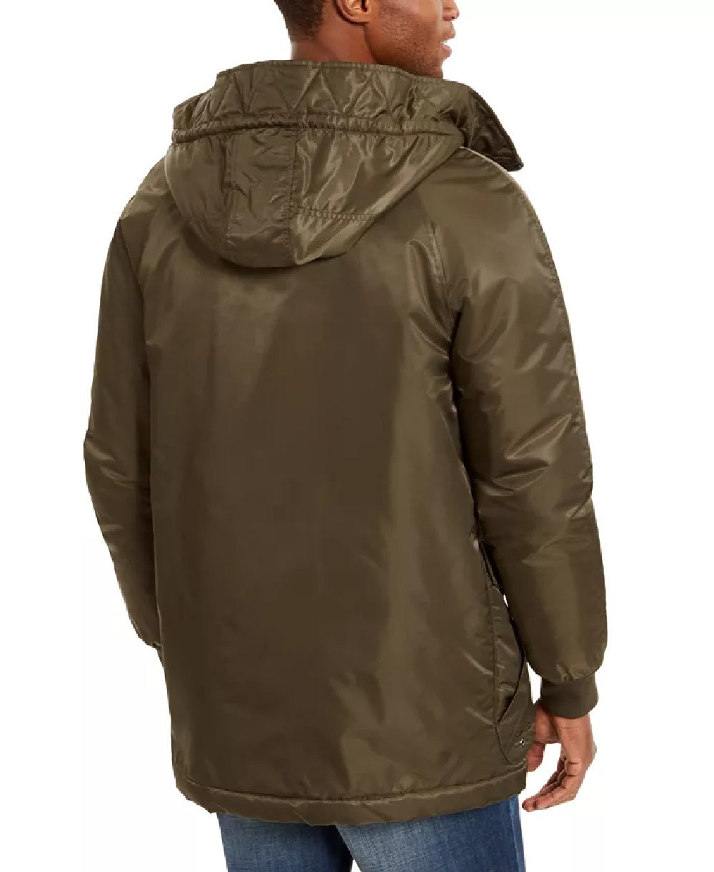 Jaqueta Parka com Capuz Newton Masculina American Rag Verde Oliva Tamanho P