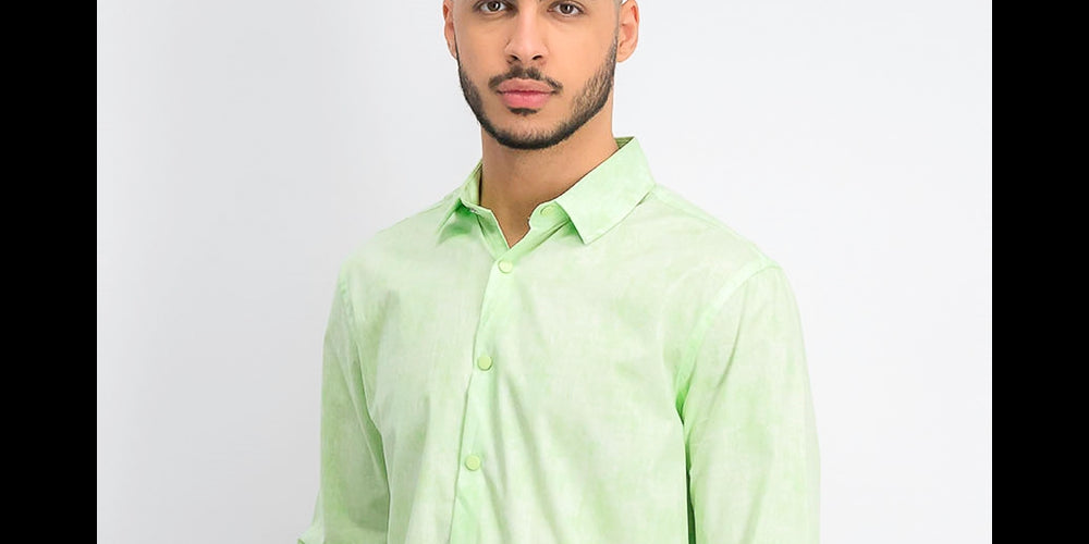 Camisa xadrez abstrata clássica Alfani masculina, verde, tamanho médio