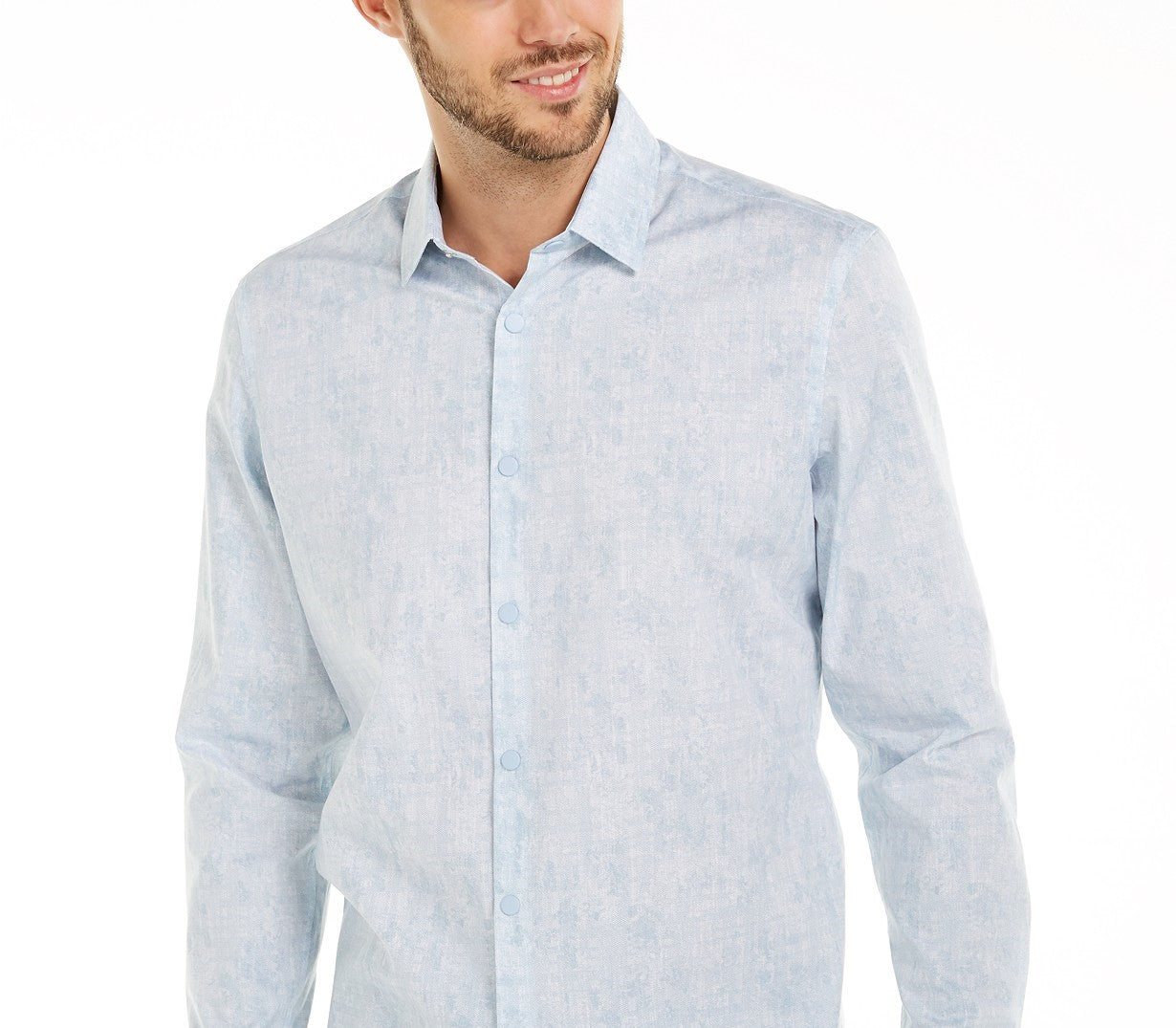 Camisa xadrez abstrata clássica Alfani masculina, tamanho azul marinho, tamanho extra grande