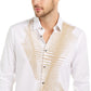 Camisa Alfani Masculina Classic-Fit com Estampa Abstrata e Tamanho Grande, Branca
