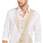 Camisa Alfani Masculina Classic-Fit com Estampa Abstrata, Branca, Tamanho 2 Extra Grande