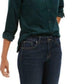 Camisa feminina de veludo cotelê liso Charter Club, verde escuro, tamanho extra grande