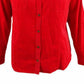 Camisa feminina de veludo cotelê sólida Charter Club vermelha tamanho pequeno