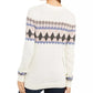Suéter feminino Fair Isle Charter Club, branco, tamanho extra grande