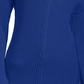 Suéter feminino de algodão texturizado com decote em V, tamanho extra grande, azul, Charter Club