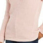 Suéter feminino de algodão texturizado com decote em V, tamanho grande, rosa, Charter Club