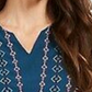 Top feminino estilo camponês com bainha de lenço estampado verde tamanho médio