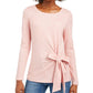 Top feminino com amarração lateral INC International Concepts, rosa, tamanho 2, extra grande