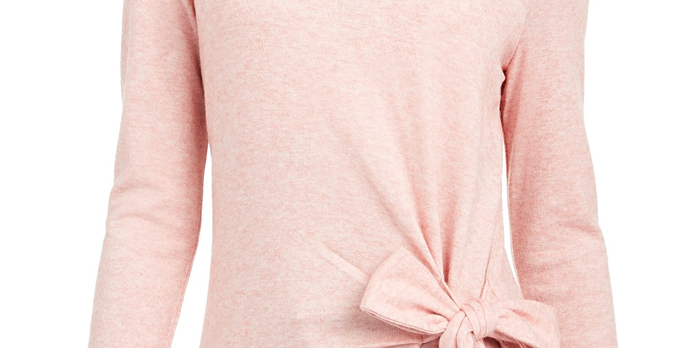 Top feminino com amarração lateral INC International Concepts, rosa, tamanho 2, extra grande
