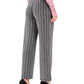 Calça feminina texturizada metálica JM Collection, preta, tamanho extra grande