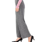 Calça feminina texturizada metálica JM Collection, preta, tamanho extra grande