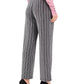 Calça feminina JM Petite Metallic Wide-Leg preta tamanho Petite Medium