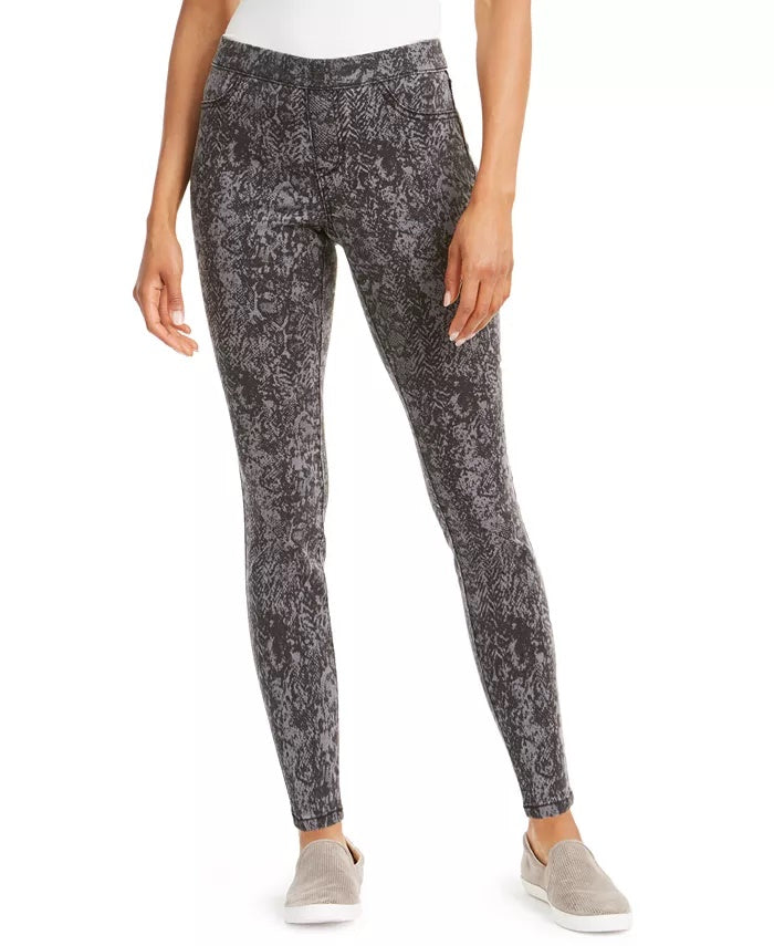 Calças jegging femininas com estampa de cobra Style &amp; Co, cinza, tamanho pequeno