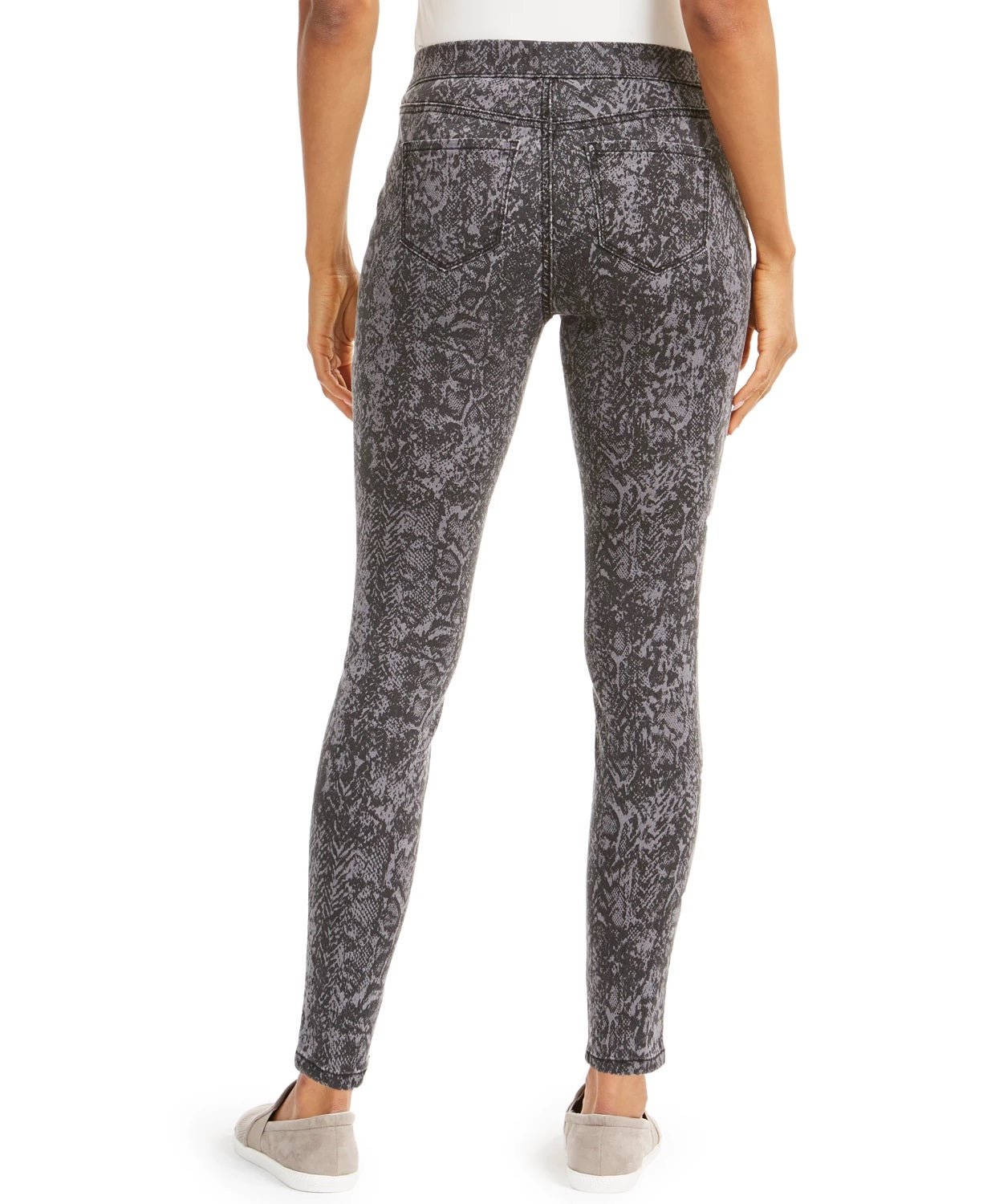 Calças jegging femininas com estampa de cobra Style &amp; Co, cinza, tamanho pequeno