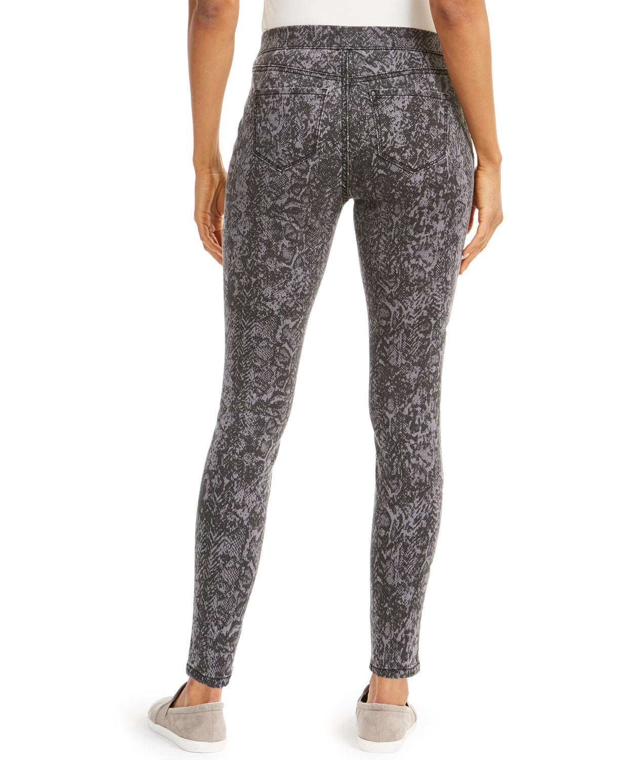 Calças jegging femininas com estampa de cobra Style &amp; Co, cinza, tamanho X-S