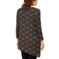 JM Women's Collection Top assimétrico metálico preto tamanho médio