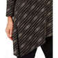 JM Women's Collection Top assimétrico metálico preto tamanho médio