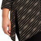 JM Collection Top assimétrico feminino plus size metálico preto tamanho 2 extra grande