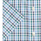 Camisa social masculina azul xadrez resistente a rugas Club Room, tamanho 16x32-33