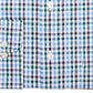 Camisa social masculina Club Room Classic Fit Stretch, resistente a rugas, xadrez, azul-marinho, tamanho 16-32-33
