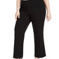 Calça feminina plus size de cintura alta da INC International Concepts, preta, tamanho 28W