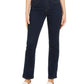 Jeans feminino estilo &amp; co, tamanho 4, azul, com controle de barriga