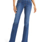 Jeans feminino estilo &amp; co Ella Pull-On Bootcut, tamanho médio, azul, grande