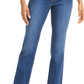 Jeans feminino estilo &amp; co Ella Pull-On Bootcut, tamanho médio, azul, grande