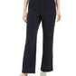 Calça Karen Scott Petites Microfleece Feminina Preta Tamanho Médio