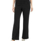 Calça feminina Karen Scott Petites Microfleece preta tamanho Petite