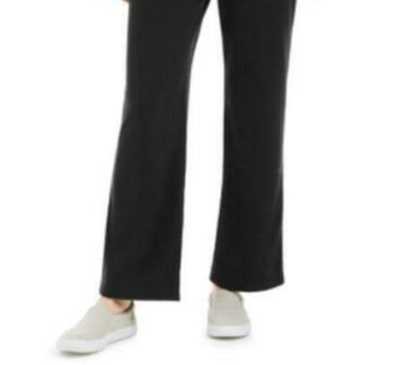 Calça feminina Karen Scott Petites Microfleece preta tamanho Petite