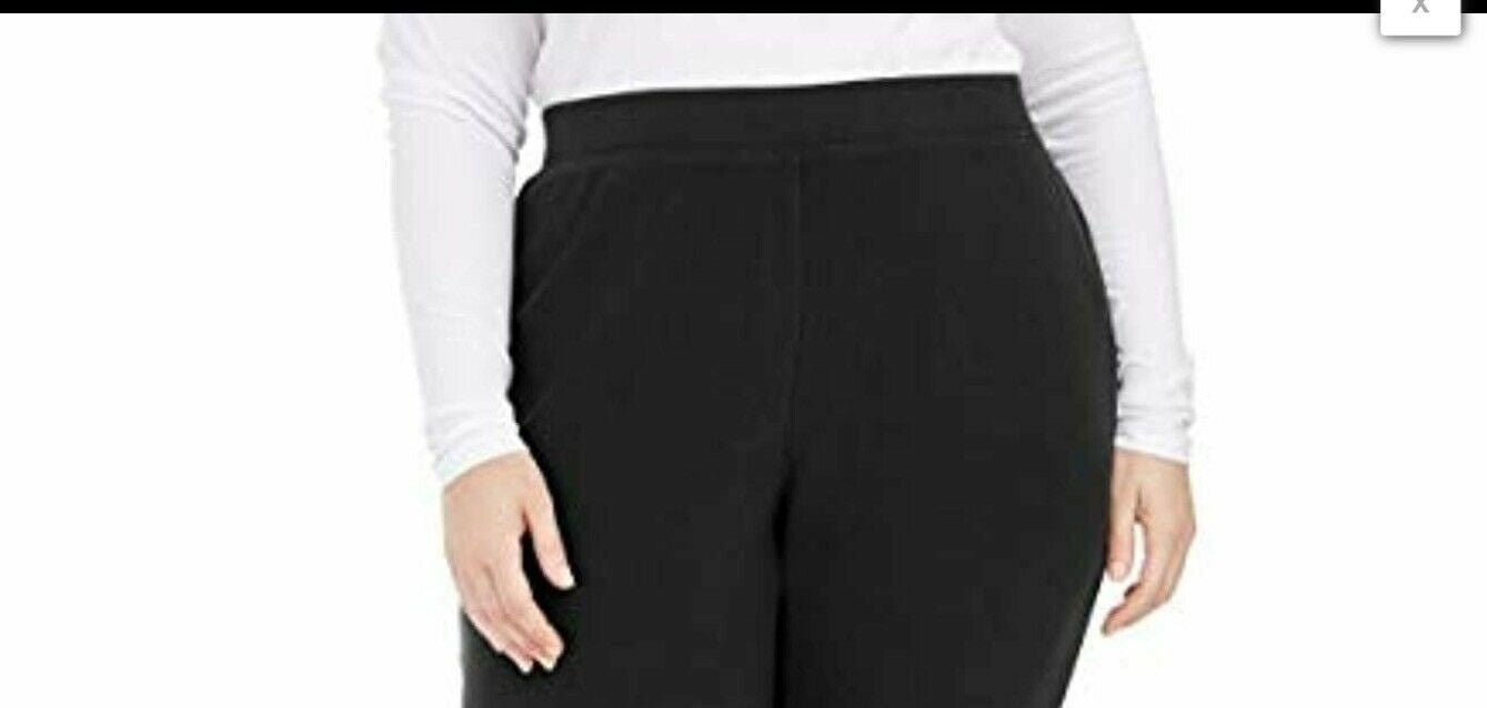 Calça de aquecimento Karen Scott Plus Size Preta Tamanho 3X